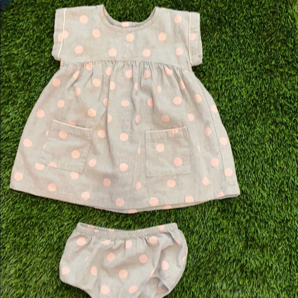 Little girls polka dot dress